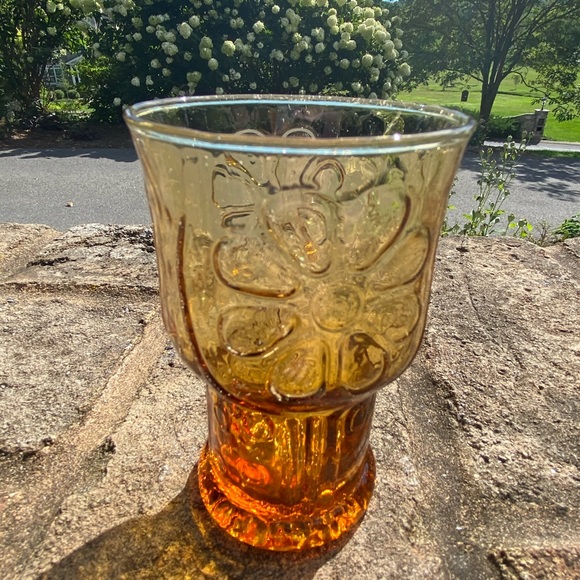 Amber libbey Glass - Picture 2 of 4